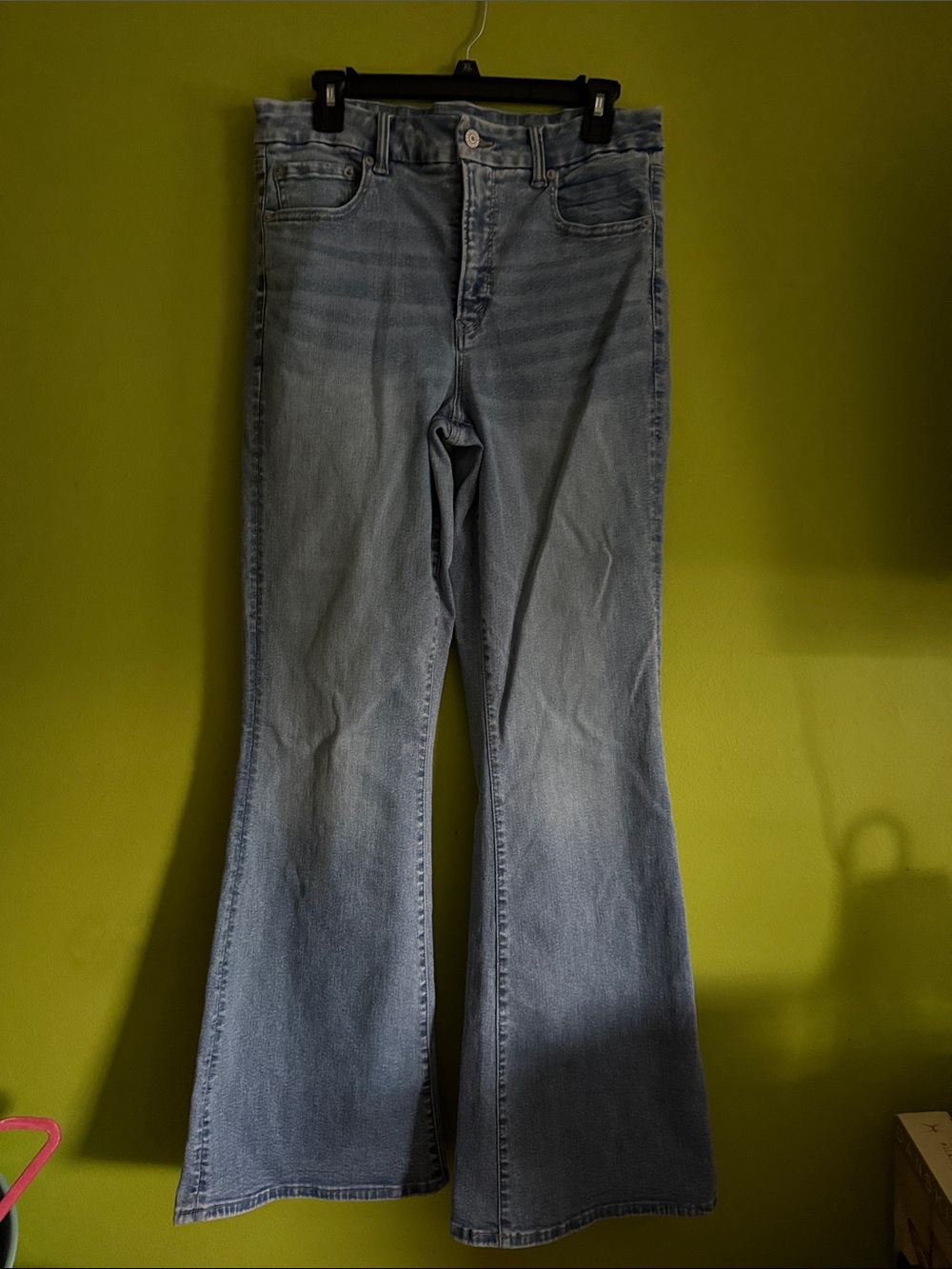 American Eagle Outfitters Luxe Stretch Super High Rise Flare Jeans Size 12L